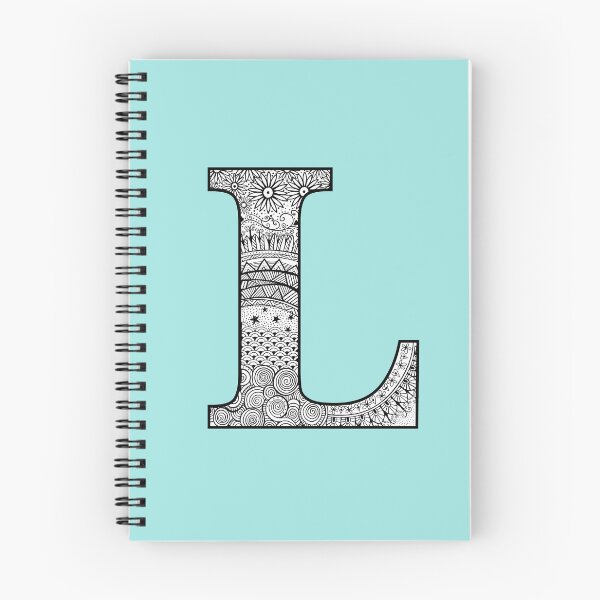 Item preview, L - Initial, monogram. From hand drawn Zentangle doodle design designed and sold by Sideofthehill.