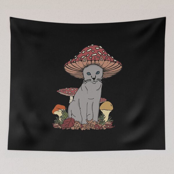 Item preview, Fairy Cat With Mushroom Hat Cottagecore Aesthetic  designed and sold by alenaz.