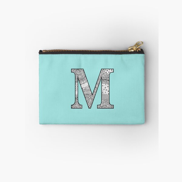 Item preview, M - Initial, monogram. From hand drawn Zentangle doodle design designed and sold by Sideofthehill.