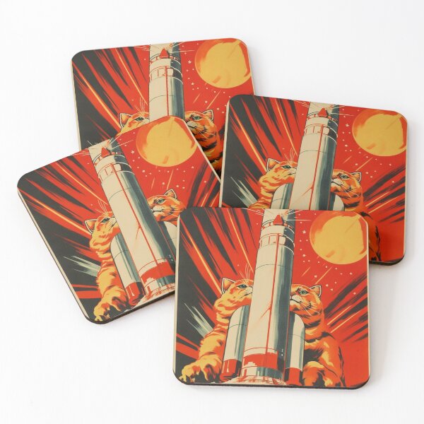 Item preview, Cat Space Program Propaganda Artwork #2 designed and sold by ArcStormDesigns.