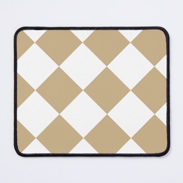 Item preview, Diagonal tan and white square checkered pattern. Chessboard. Checkerboard. Check pattern designed and sold by Opalaeo.
