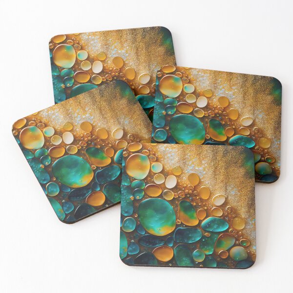 Item preview, Pointillism seaglass golden streams abstract designed and sold by Piotrek0001.