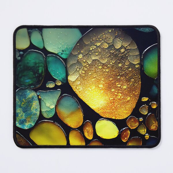 Item preview, Pointillism seaglass golden streams abstract designed and sold by Piotrek0001.