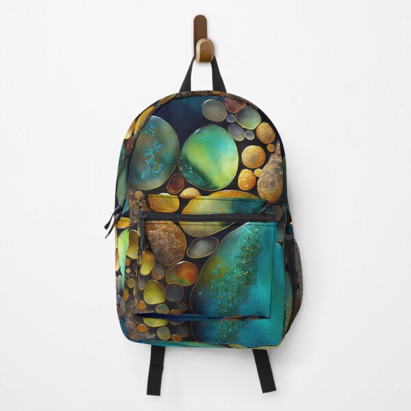 Item preview, Pointillism seaglass golden streams abstract designed and sold by Piotrek0001.