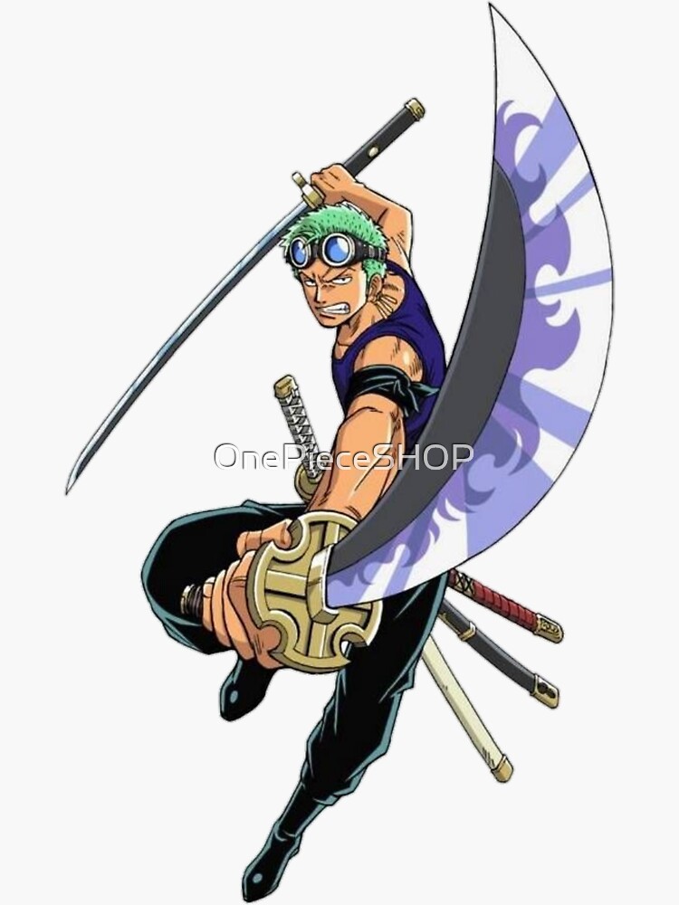 Pegatina con la obra «Roronoa Zoro One Piece » de Gokupvv