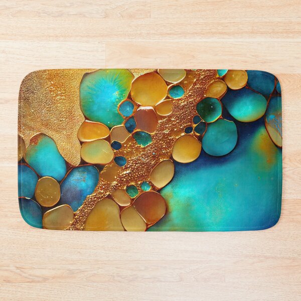 Item preview, Pointillism seaglass golden streams abstract designed and sold by Piotrek0001.