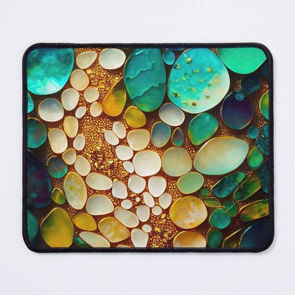 Item preview, Pointillism seaglass golden streams abstract designed and sold by Piotrek0001.