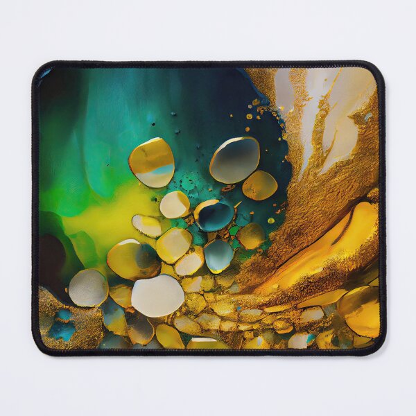 Item preview, Pointillism seaglass golden streams abstract designed and sold by Piotrek0001.