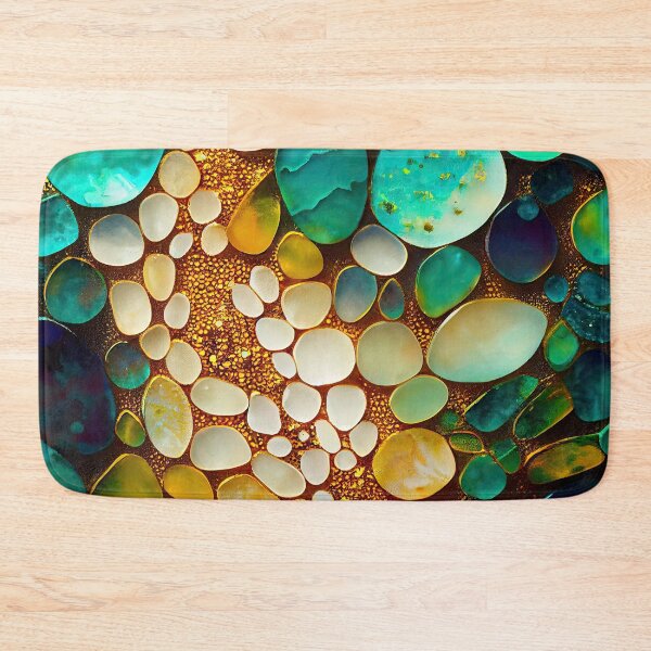 Item preview, Pointillism seaglass golden streams abstract designed and sold by Piotrek0001.
