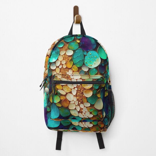 Item preview, Pointillism seaglass golden streams abstract designed and sold by Piotrek0001.