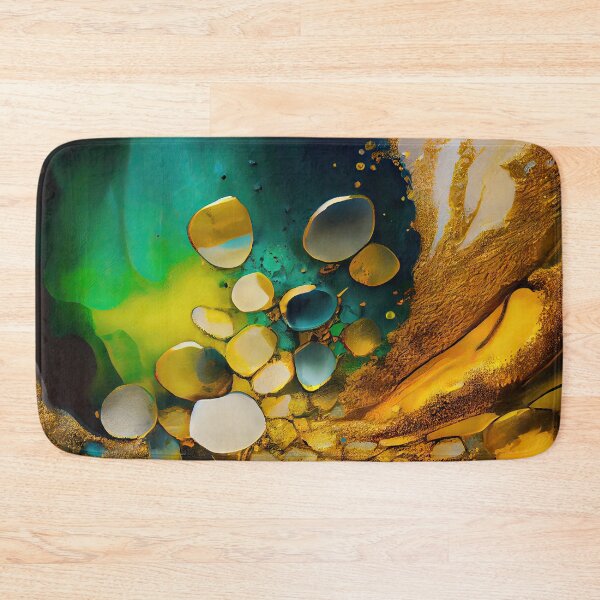 Item preview, Pointillism seaglass golden streams abstract designed and sold by Piotrek0001.