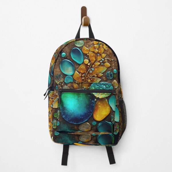 Item preview, Pointillism seaglass golden streams abstract designed and sold by Piotrek0001.