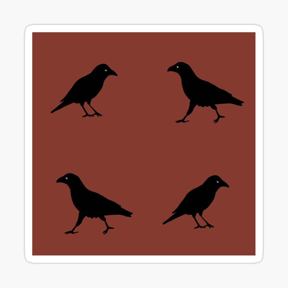 Four crows Poster for Sale by cannipig | Redbubble