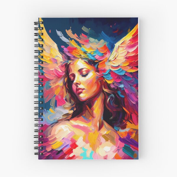 Item preview, Guardian Angel Goddess of Love Portrait | Palette Knife Oil Digital Painting designed and sold by VividViews.