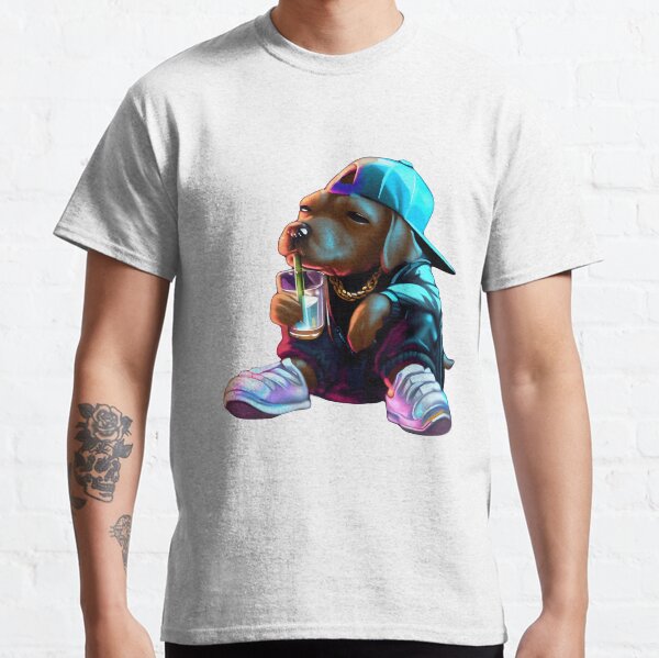 Gangster Doggo Drinking Classic T-Shirt