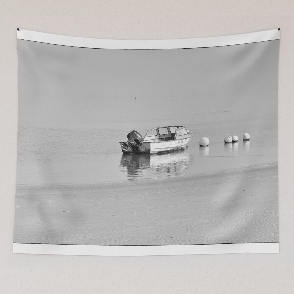 Item preview, Small wooden motor boat on the Wadden Sea on Texel designed and sold by Photopat.