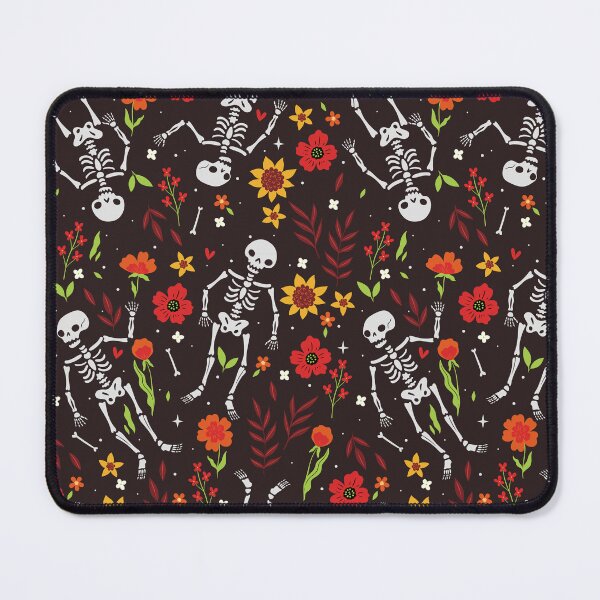 Item preview, pattern with skeletons and flowers designed and sold by burbura.