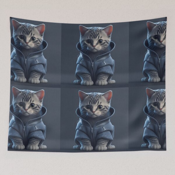 Item preview, Cute kitty with jacket designed and sold by theCutestthings.
