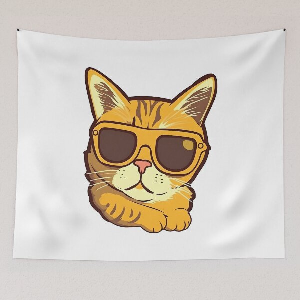 Item preview, Retro Cat With Glasses designed and sold by Zoondertt.