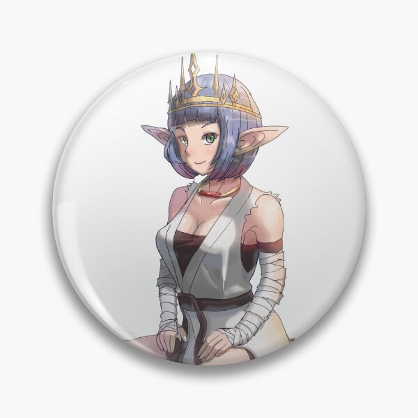 Item preview, A cute young elf  with short purple hair in white-red dress sitting on the floor designed and sold by VinLoveArtworks.