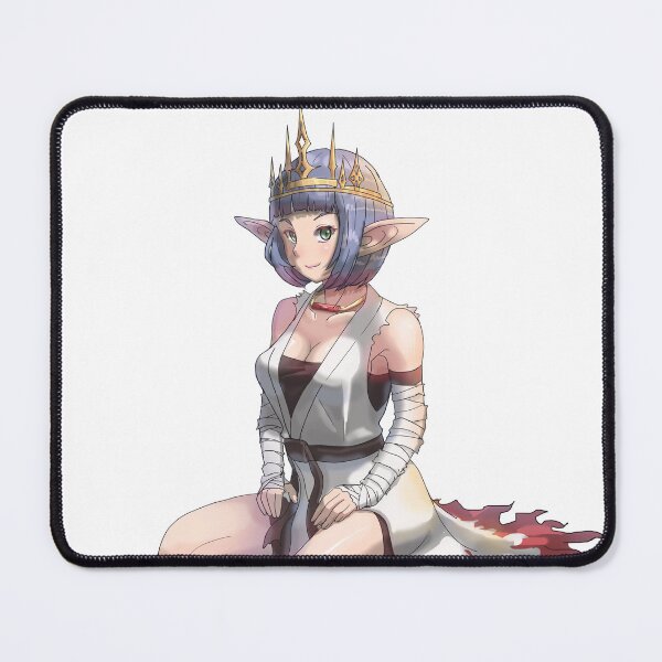 Item preview, A cute young elf with short purple hair in white-red dress sitting on the floor designed and sold by VinLoveArtworks.