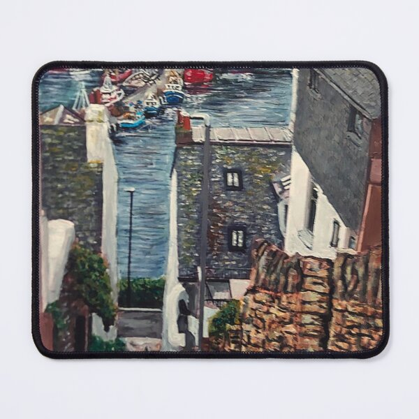 Item preview, BRIXHAM STEPS DOWN TO THE HARBOUR  designed and sold by Mackenzie Moulton International Artist .