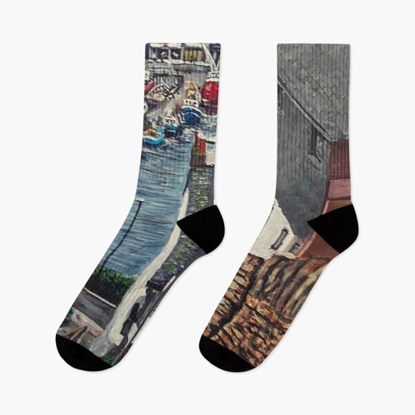 Item preview, BRIXHAM STEPS DOWN TO THE HARBOUR  designed and sold by Mackenzie Moulton International Artist .