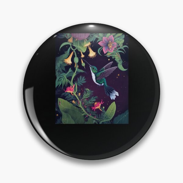 Aperçu de l'œuvre Colibri et fleurs créée et vendue par MagicWardrobe.