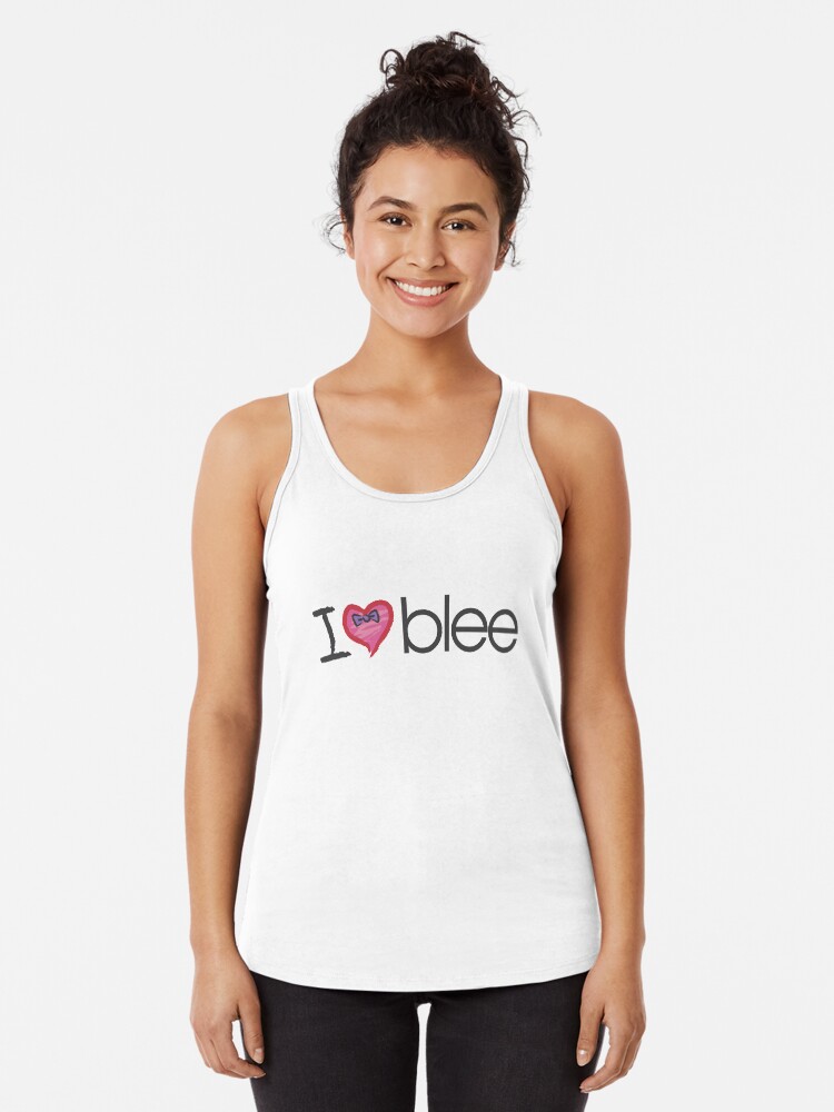 Thumbnail 1 of 3, Racerback Tank Top, I heart blee designed and sold by hellomaleka.