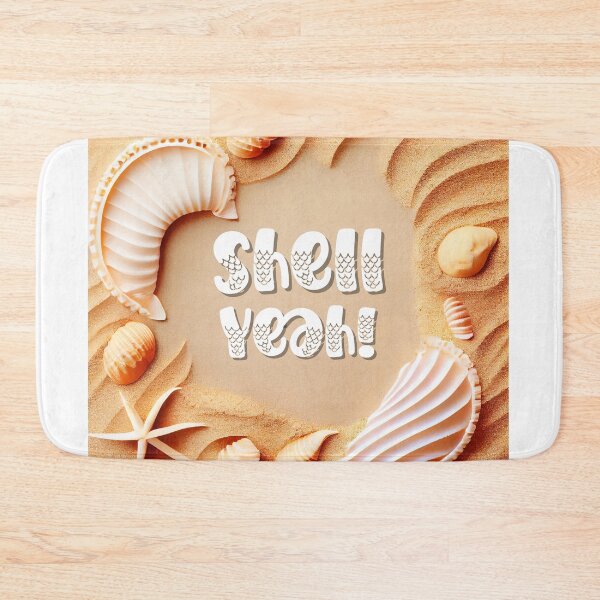 Item preview, Shell Yeah! Cute quote on sandy background with shells. designed and sold by Jenson Major.