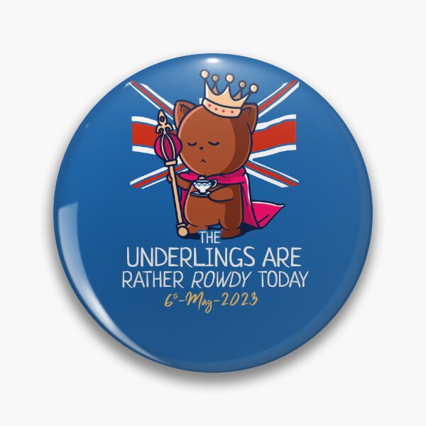 Item preview, King Charles III Coronation Street Party Rowdy Underlings Blue designed and sold by Nerd Shizzle.
