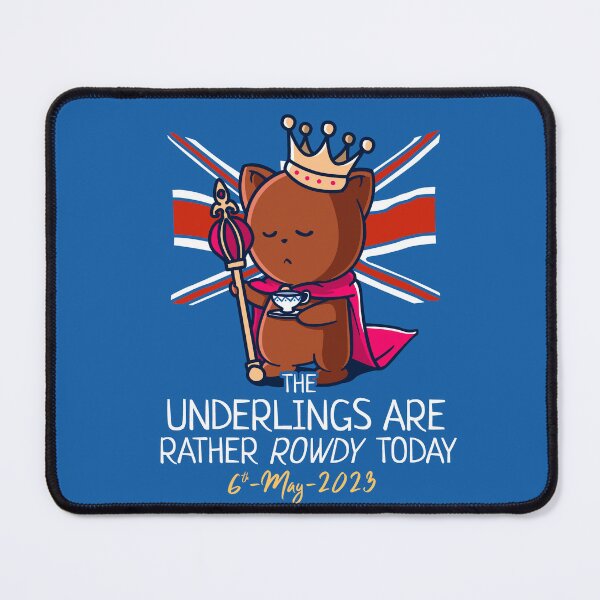Item preview, King Charles III Coronation Street Party Rowdy Underlings Blue designed and sold by Nerd Shizzle.