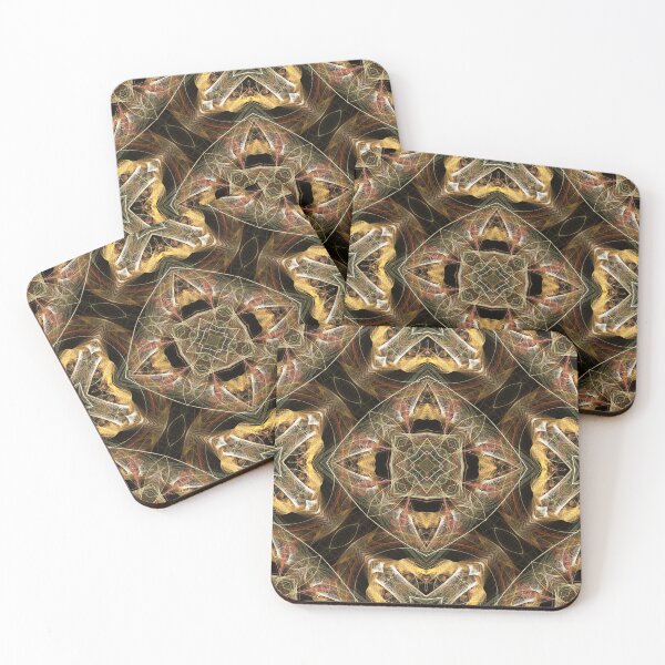 Item preview, chocolate caramel crossed panels designed and sold by effervescence.