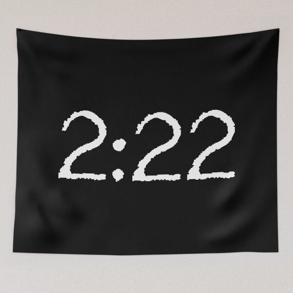 Item preview, 2:22 Angel Number 222 On Black designed and sold by type-and-create.