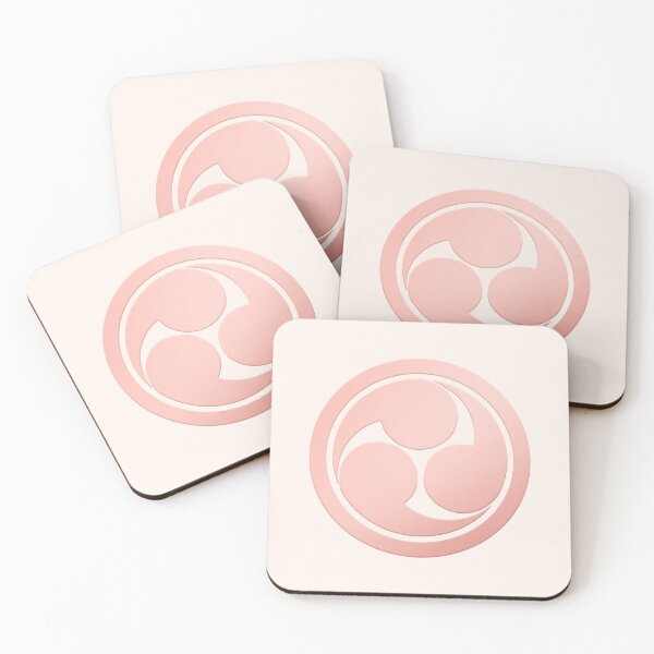 Item preview, Rose Gold Maruni Hidari Mitsu Tomoe Kamon designed and sold by Takeda-art.
