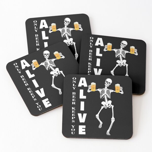 Item preview, ONLY BEER KEEPS YOU ALIVE | ALL I NEED IS GOOD BEER |BEER LOVER GIFT| BEST GIFTS FOR DAD|FUNNY BEER GIFT| Cheers Skull designed and sold by al21ex.