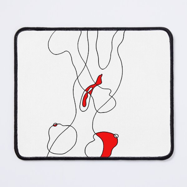 Item preview, Linear female nude with red designed and sold by WRECZ.