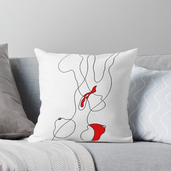 Item preview, Linear female nude with red designed and sold by WRECZ.