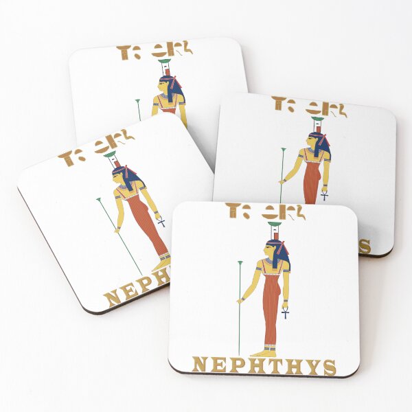 Item preview, NEPTHYS Ancient Egyptian Goddess with Hieroglyphs designed and sold by SWATARA.