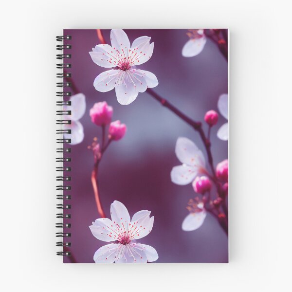 Item preview, Gorgeous Sakura Cherry Blossoms with Purple and Ruby Background Cherry Blossom Digital Seamless Repeating Pattern designed and sold by aphelionrhode.