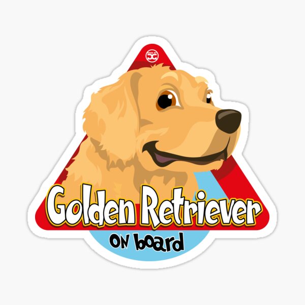 Golden Retriever On Board Sticker