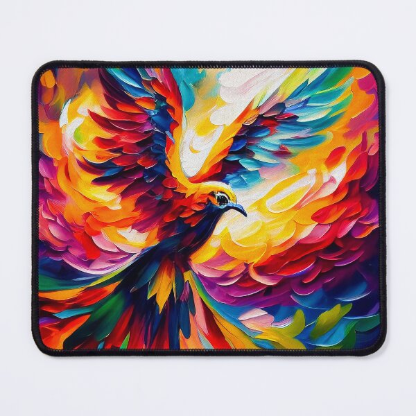 Artikelvorschau, Phoenix from the Flames Vibrant Abstract Art | Palette Knife Oil Digital Painting entworfen und verkauft von VividViews.