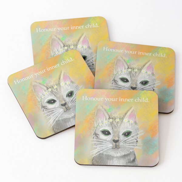 Item preview, Honour your inner child, cat art, spirt animal  designed and sold by Treasuredreams.