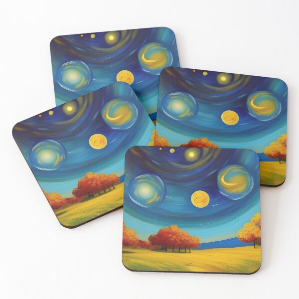 Item preview, Landscape against cosmic sky, impasto, Ai Generated Art  designed and sold by ACC .