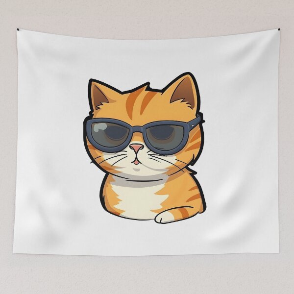 Item preview, Cat with sunglasses designed and sold by Zoondertt.