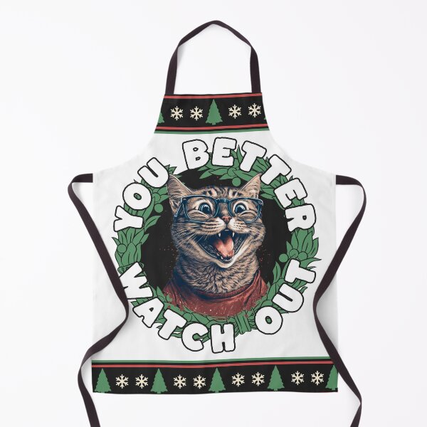 Item preview, Cute Christmas Cat Gift - Cat Pushing Christmas Tree designed and sold by PlayfulPrint.