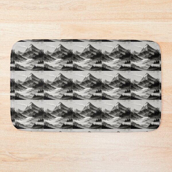 Item preview, Mountain view BW art designed and sold by theCutestthings.