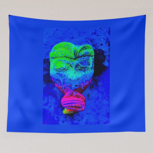 Item preview, A blue green red Bali face mask designed and sold by kall3bu.