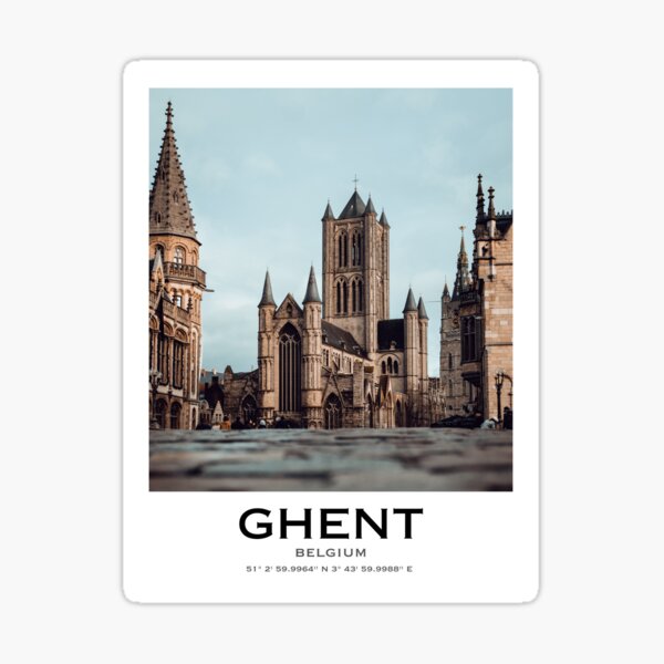 Item preview, Ghent poster, travel wall art designed and sold by PanenkaPrints.
