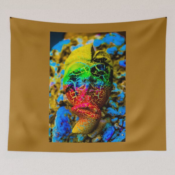 Item preview, An aslant multicolored Bali face mask designed and sold by kall3bu.